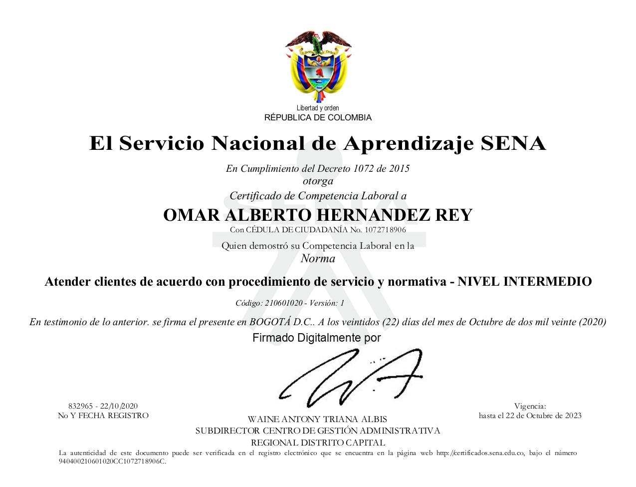 Atender Clientes de Acuerdo con Procedimiento de Servicio y Normativa - Nivel Intermedio